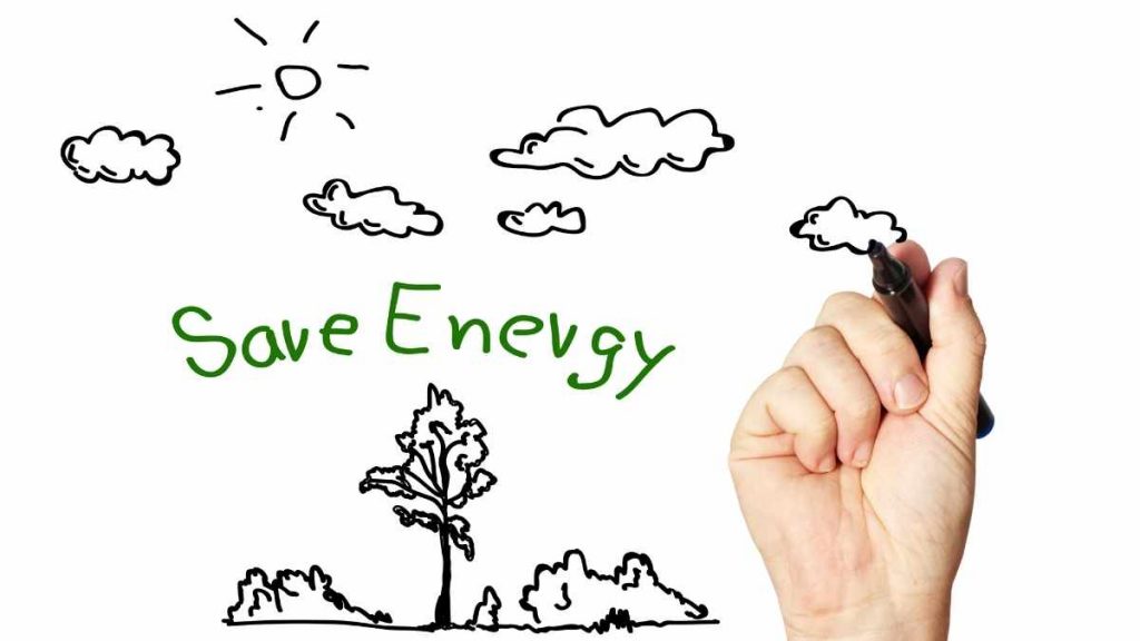 picture with save energy written in green