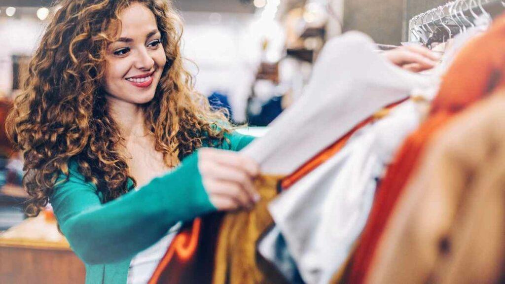 lady selecting clothes